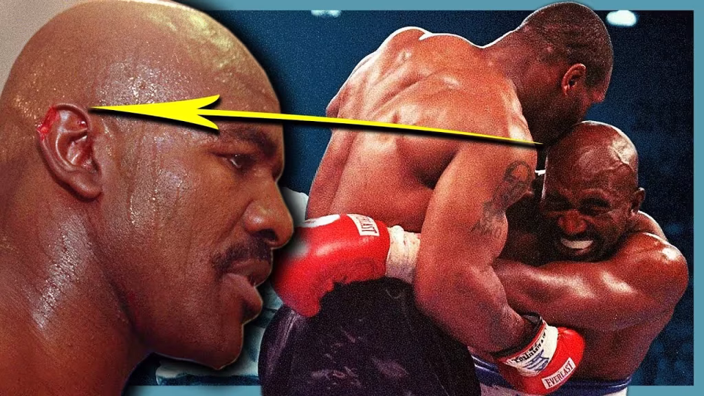 Mike Tyson muerde oreja de Evander Holyfield